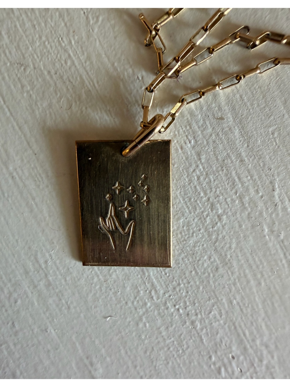 GLDN Rectangular Starburst Pendant Necklace - Women